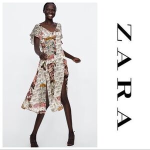 NWT Zara Floral Print Dress